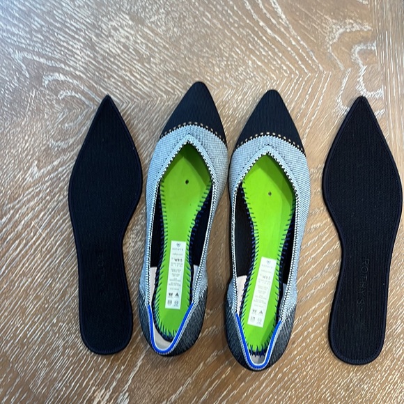 Rothy’s Retired Grey Mist Captoe The Pointe - Picture 2 of 6